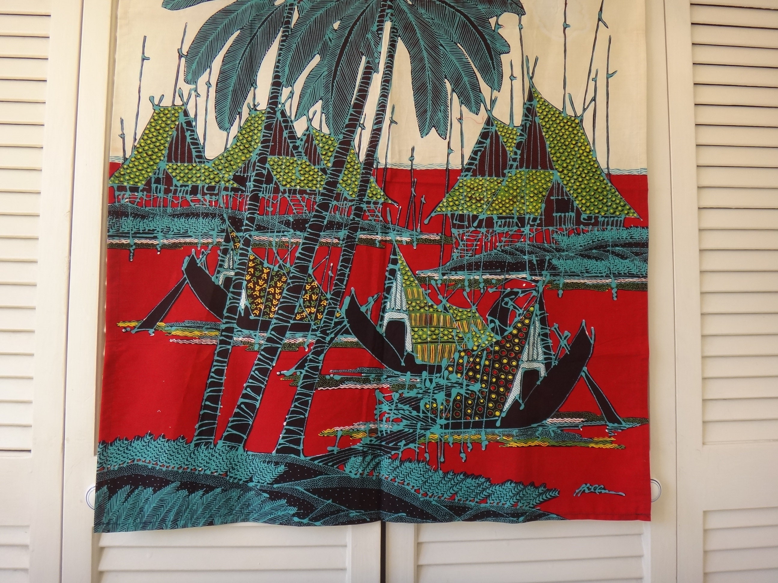 Handmade Batik Painting Cloth Wall Art Hanging Tapestry NEW Etsy