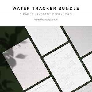 Water Tracker, Water Bottle Tracker, Monthly Water Trackers, Motivational Water Tracker, Water Tracker Printable, Daily Water Tracker