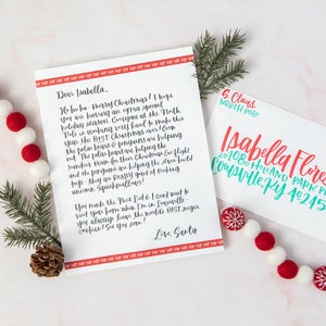 Handwritten Personalized Letter from Santa // Stocking Stuffer // Christmas Keepsake Handwritten & Mailed