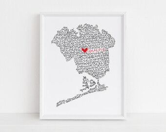 Queens Illustration Print // housewarming gift // hostess gift // bon voyage gift // NYC art