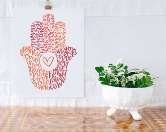 Hamsa Home Blessing Illustration