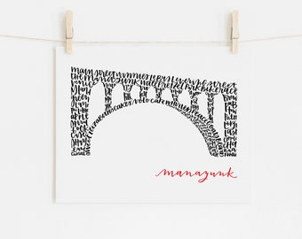 Manayunk Bridge Illustration Print