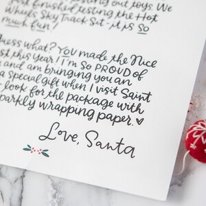 Handwritten Personalized Letter from Santa // Stocking Stuffer // Christmas Keepsake image 3