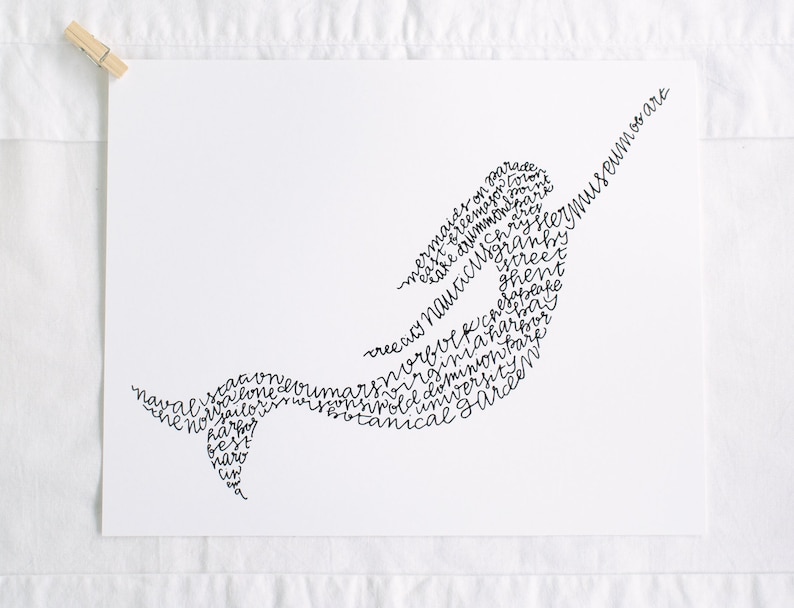 Norfolk Mermaid Illustration Print // housewarming gift // bon Etsy