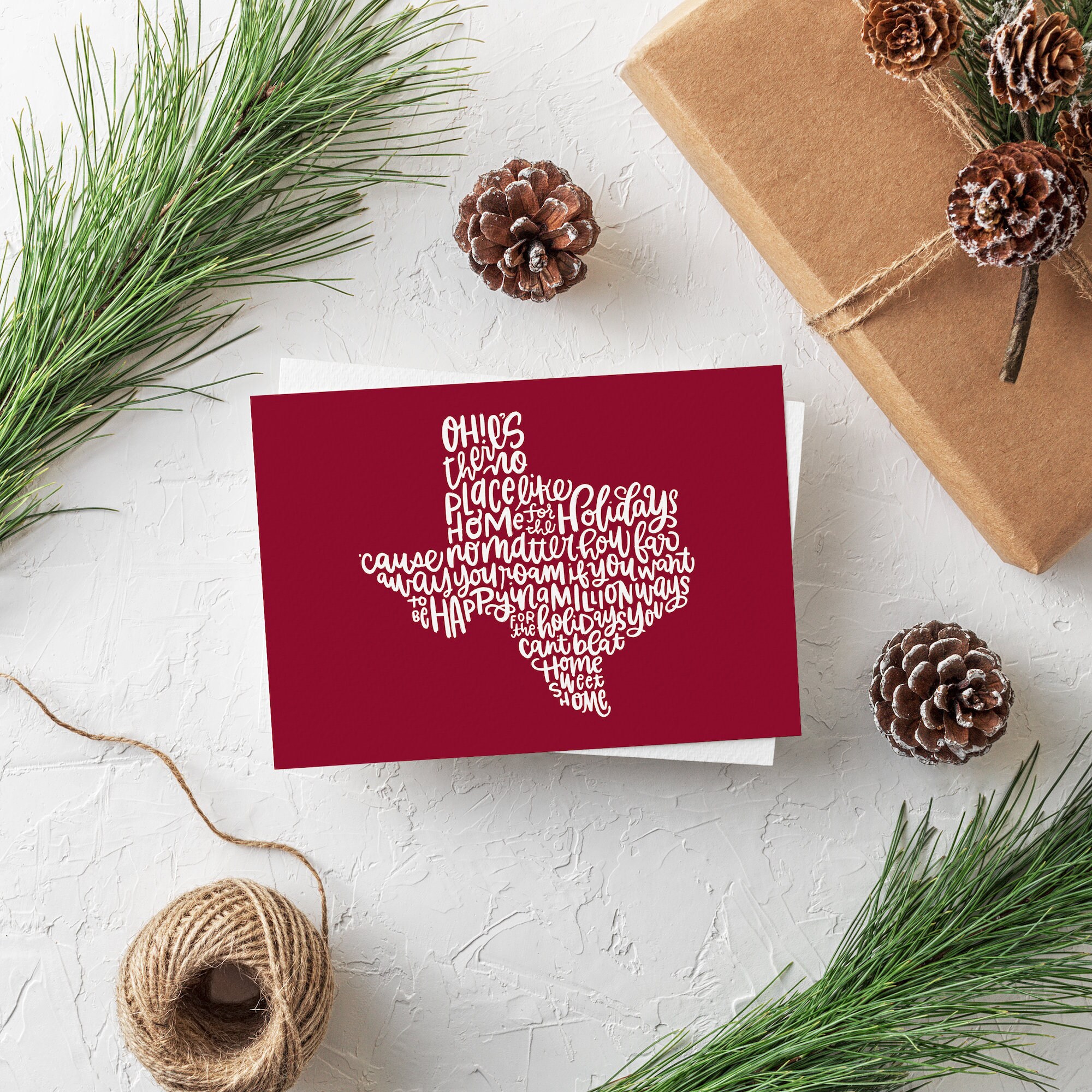 Texas custom christmas cards