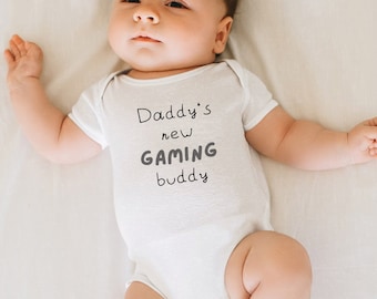 Daddy's Gaming Buddy - Funny Baby Bodysuit, Cute Gift for First Time Dad, Father's Day Gift for Expecting Parents, Pregnancy Reveal Prop
