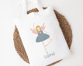 Personalised Fairy Bag, Kid's Ballerina Bag, Ballerina Gift, Gifts For Little Girls, Children's Name Gifts, Toddler Shopping Bag, Mini Tote
