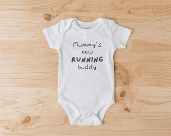 Mummy's Running Buddy Baby Bodysuit: Runner Mum Gift