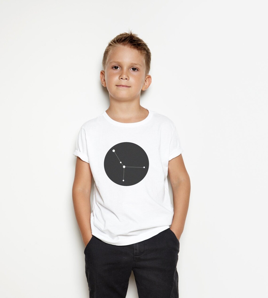 Custom Kid's Zodiac Tshirt With Star Constellation Print Etsy