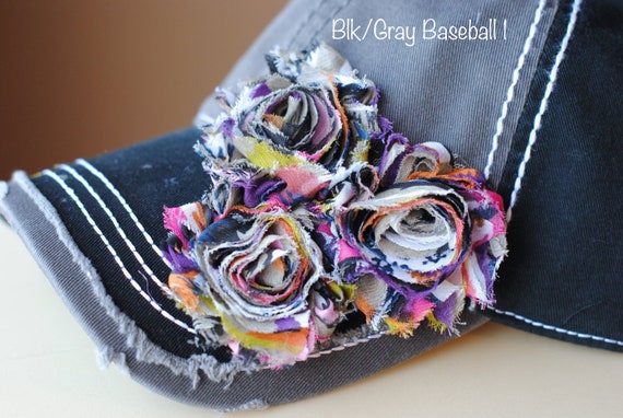 Floral Shabby Chic Baseball Cap: Women display picture 1