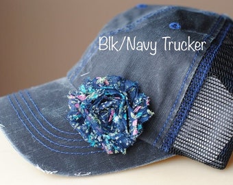Floral Shabby Chic Trucker Hat: Women's Baseball Cap