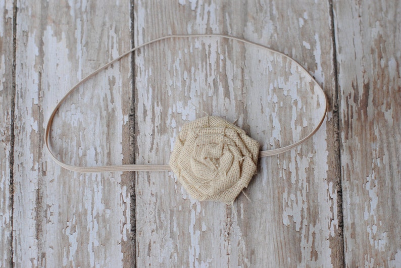 Baby Headbands Linen Fabric Bow Headband Vintage Chic Etsy