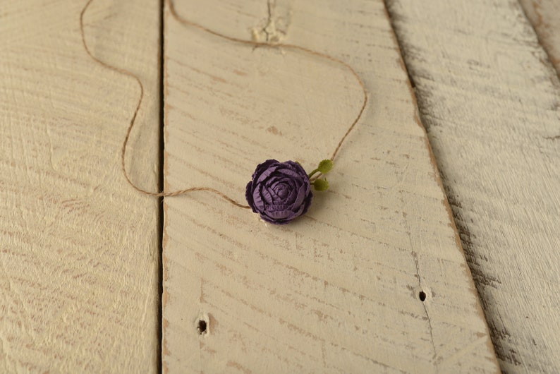 Baby Headband Organic Headband Newborn Tieback Flower Headband Photo Prop Vintage Prop Headband Newborn Photography