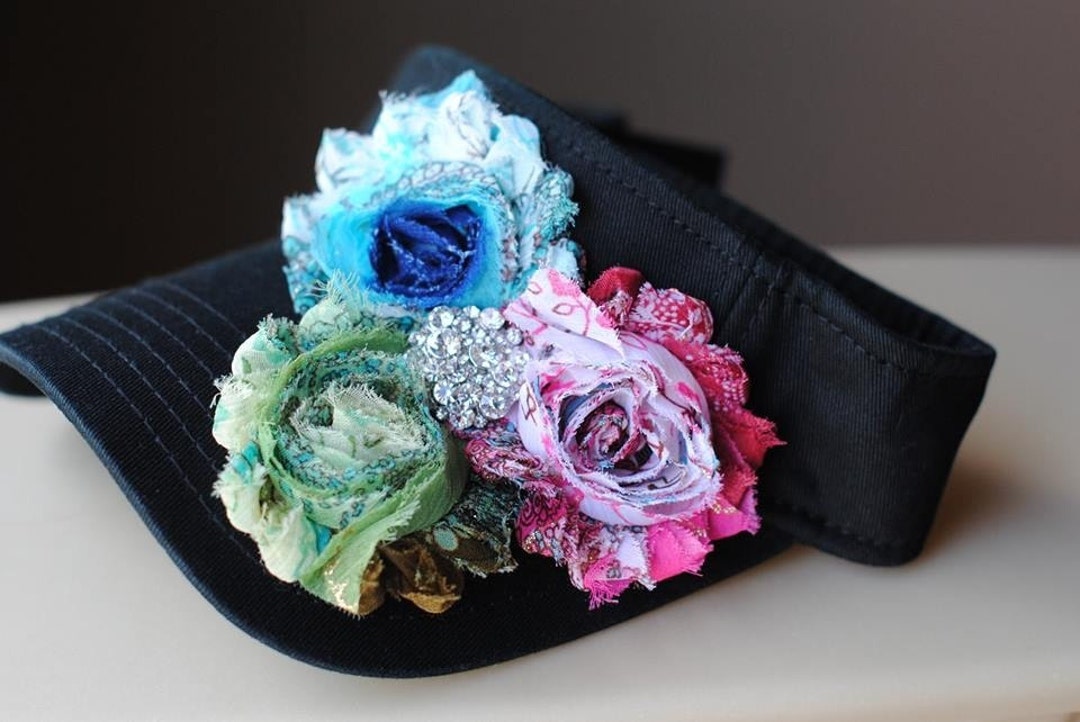 Womens Visors Bling Visor Womens Gifts Womens Black Visors Etsy