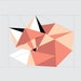 Sleeping Fox Paper Piecing Pattern - 16' x 16' Quilt Block - Digital PDF