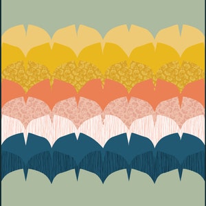 Modern Improv Quilt PDF Pattern Ginkgo Quilt / Leaf Quilt image 1