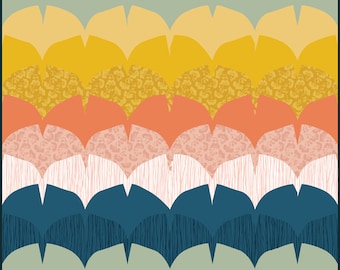 Modern Improv Quilt PDF Pattern - Ginkgo Quilt / Leaf Quilt
