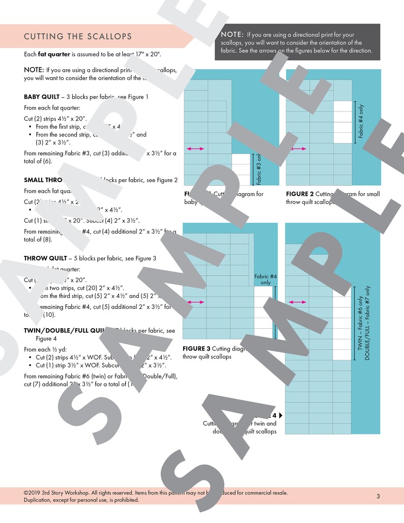 Striped Scallops Modern Quilt Pattern PDF Minimalist image 7