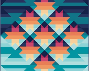 Sunset Quilt PDF Anleitung - Sunset Sawtooth