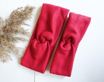 Mum & Daughter Matching Headbands Red Fleece