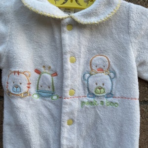Carter's Peek A Boo Tiere Teddy Bär Tiger Ente Giraffe Sleeper Sz 0-3 M