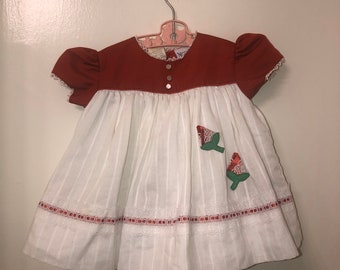 Vintage Nannette Holiday Christmas Dress Sz 12M