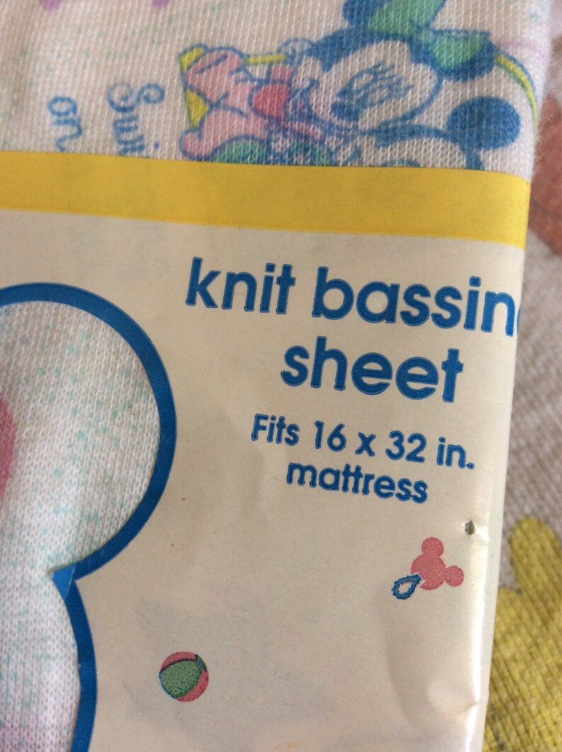 VTG Disney Babies Knit Sheet Mickey Mouse Etsy