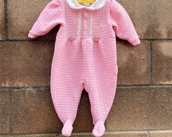 Vintage bebé B Gosh sueño N jugar Sz 3/6M Sleeper Roses