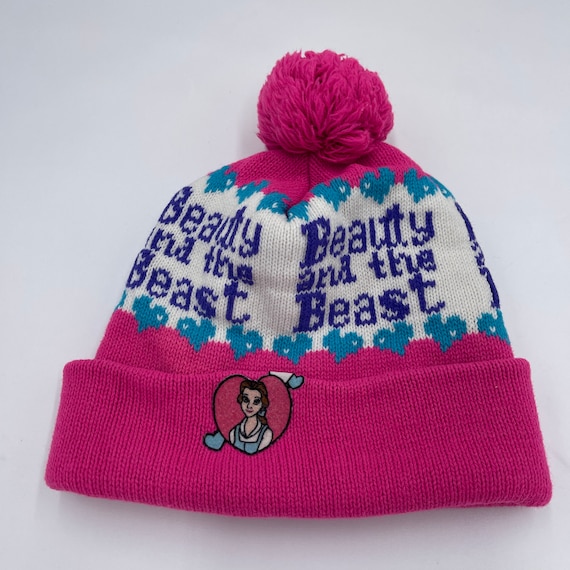 Vintage Disney Beauty And The Knit Beast Beanie W… - image 1