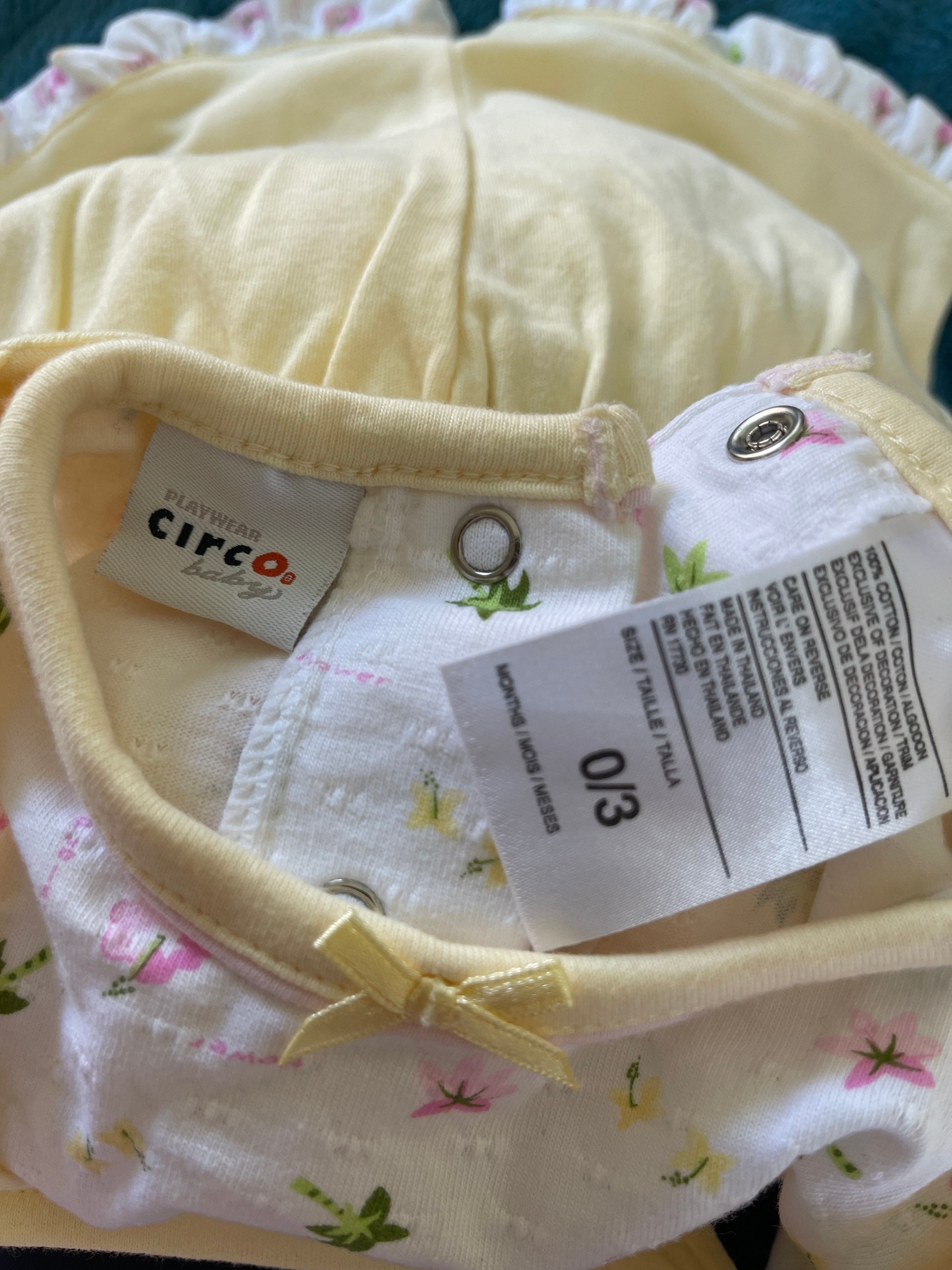 Vintage Circo Baby Overalls Set Sz 0 3M Floral Shorts NEW Etsy