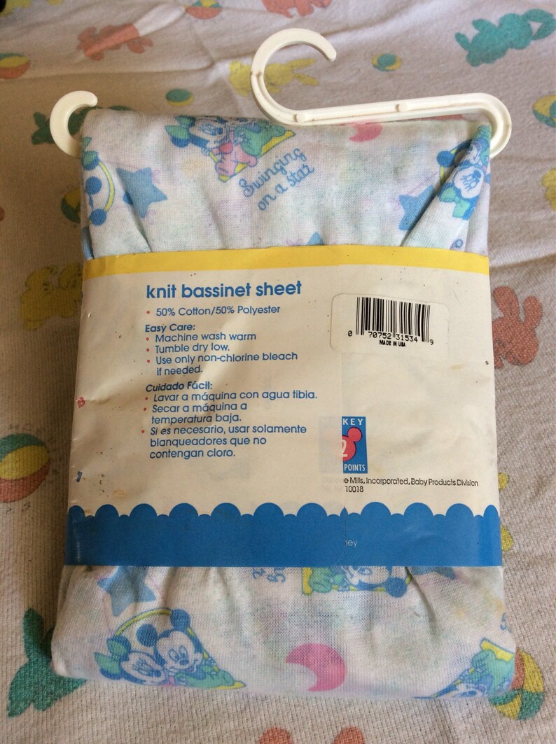 VTG Disney Babies Knit Sheet Mickey Mouse Etsy