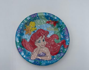 Vintage Disney Hallmark The Little Mermaid Paper Plates Arial Birthday Party