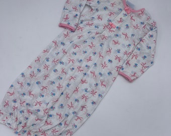 Vintage Carter’s Layette Sleep Sack Ribbons Flowers Sz 0/6M