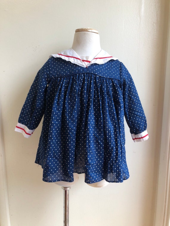 navy blue frock for baby girl