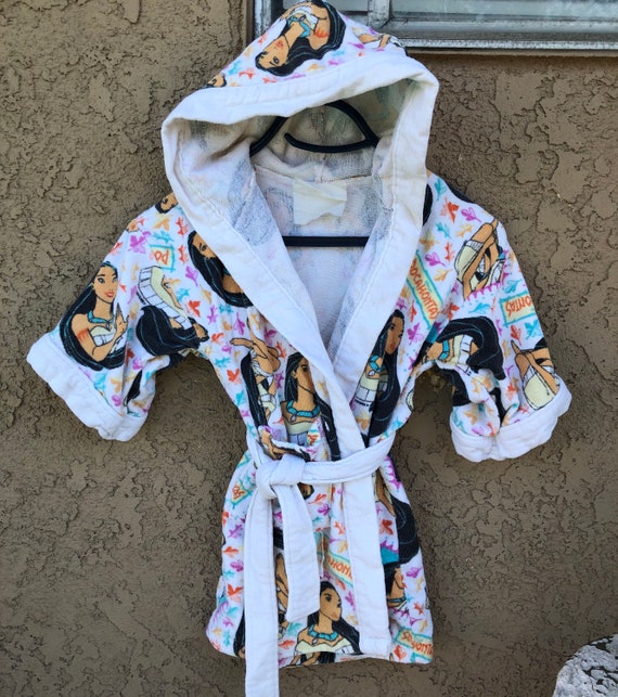 Vintage Disney Pocahontas Robe Terry Cloth Sz 4/5