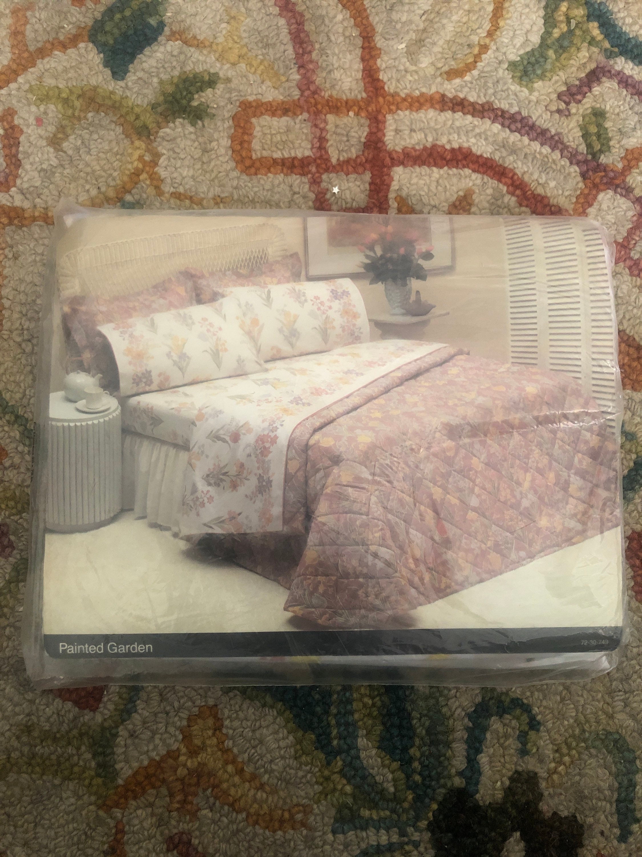 Vintage JC Pennys Sheet Twin Fitted Floral Bed New Etsy