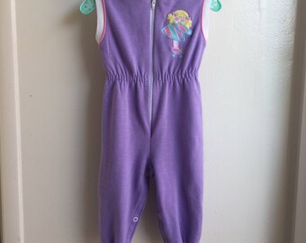 VTG Doe Spun ベビーガールズ ジャンパー ロンパー パープル サイズ 12-18 M
