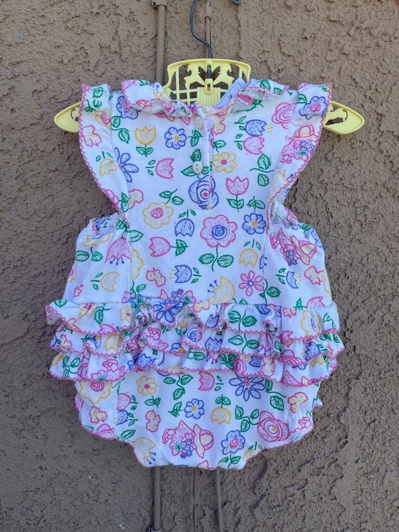 Vintage First Impressions Romper Floral Sun Suit … - image 4