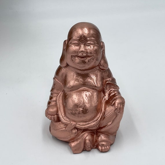 Lucky Budda Rose Gold Garden Statue Boho Hippy | Etsy
