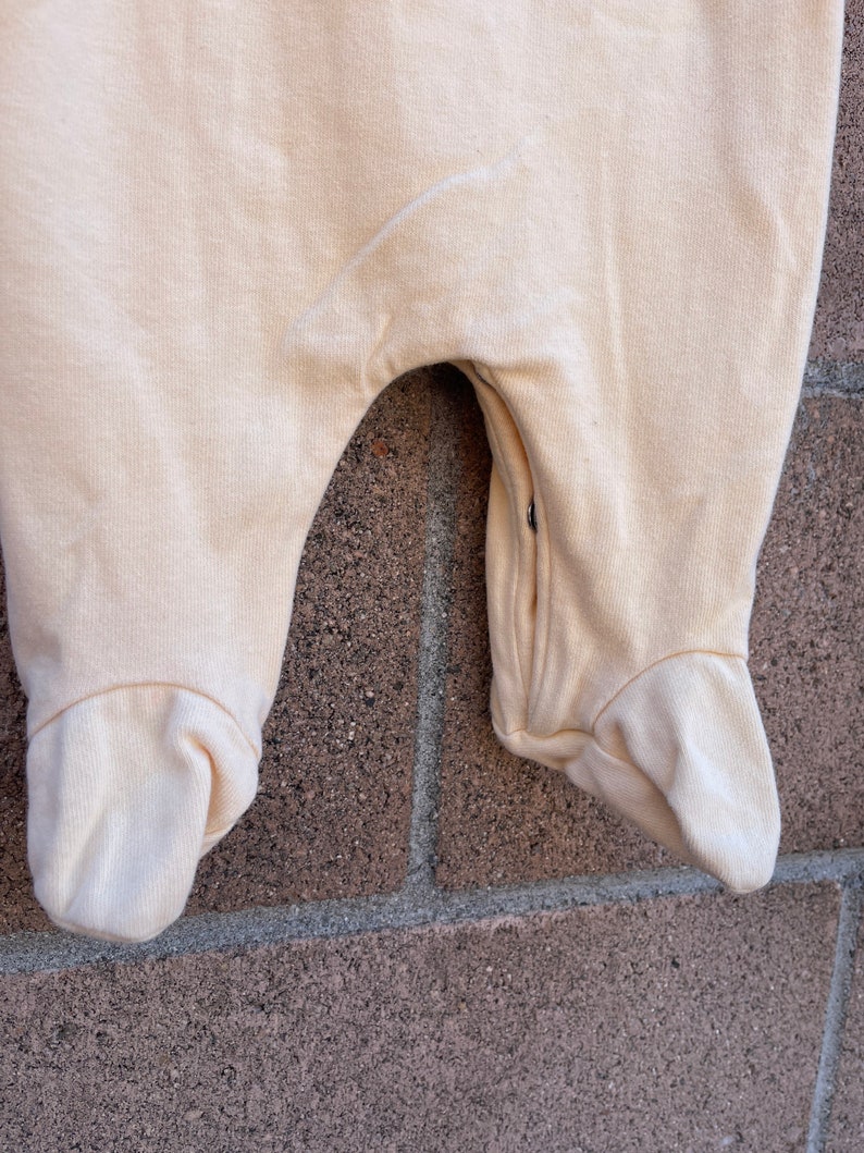 Vintage Carters John Lennon Yoko Ono Footed Romper Giraffe Sz 3/6 M Emu Namae Bild 3