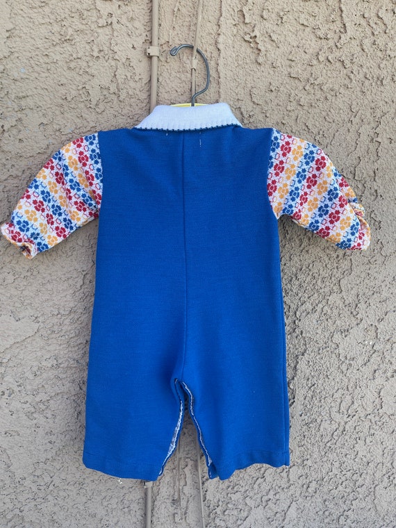 Vintage HealthTex Romper Pants Daisies Sunhat Sz … - image 6