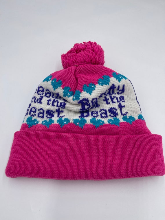 Vintage Disney Beauty And The Knit Beast Beanie W… - image 2