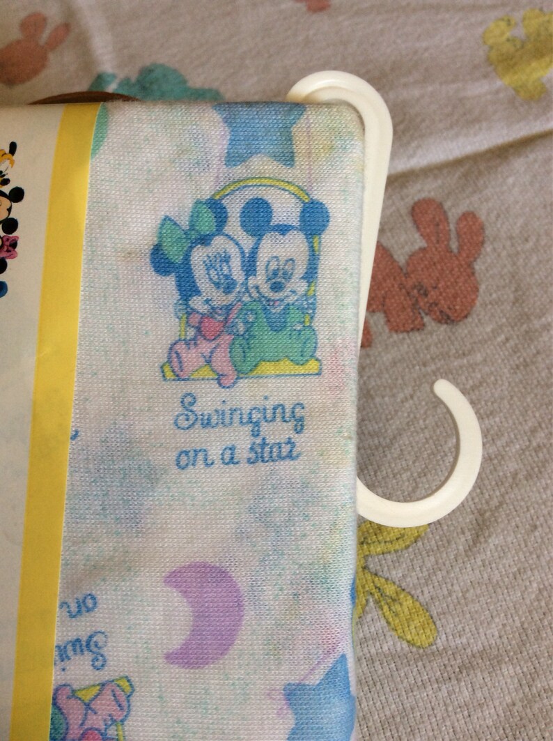 VTG Disney Babies Knit Sheet Mickey Mouse Etsy
