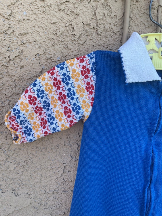 Vintage HealthTex Romper Pants Daisies Sunhat Sz … - image 3