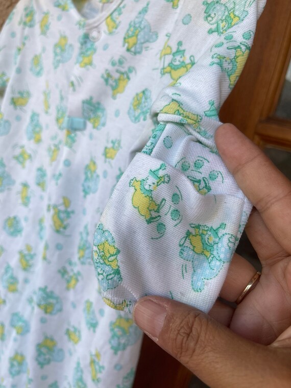 Vintage Carters Sleep Gown Layette Circus Bears Clown Gem