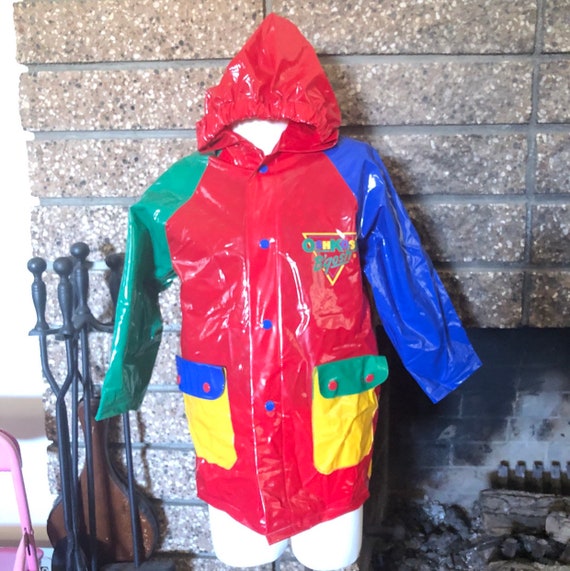 Vintage OshKosh B gosh Rain Coat Jacket Color Blo… - image 1