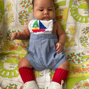 Vintage Cuties By Judy Shorts Overalls Sail Boat Duck 3/6M