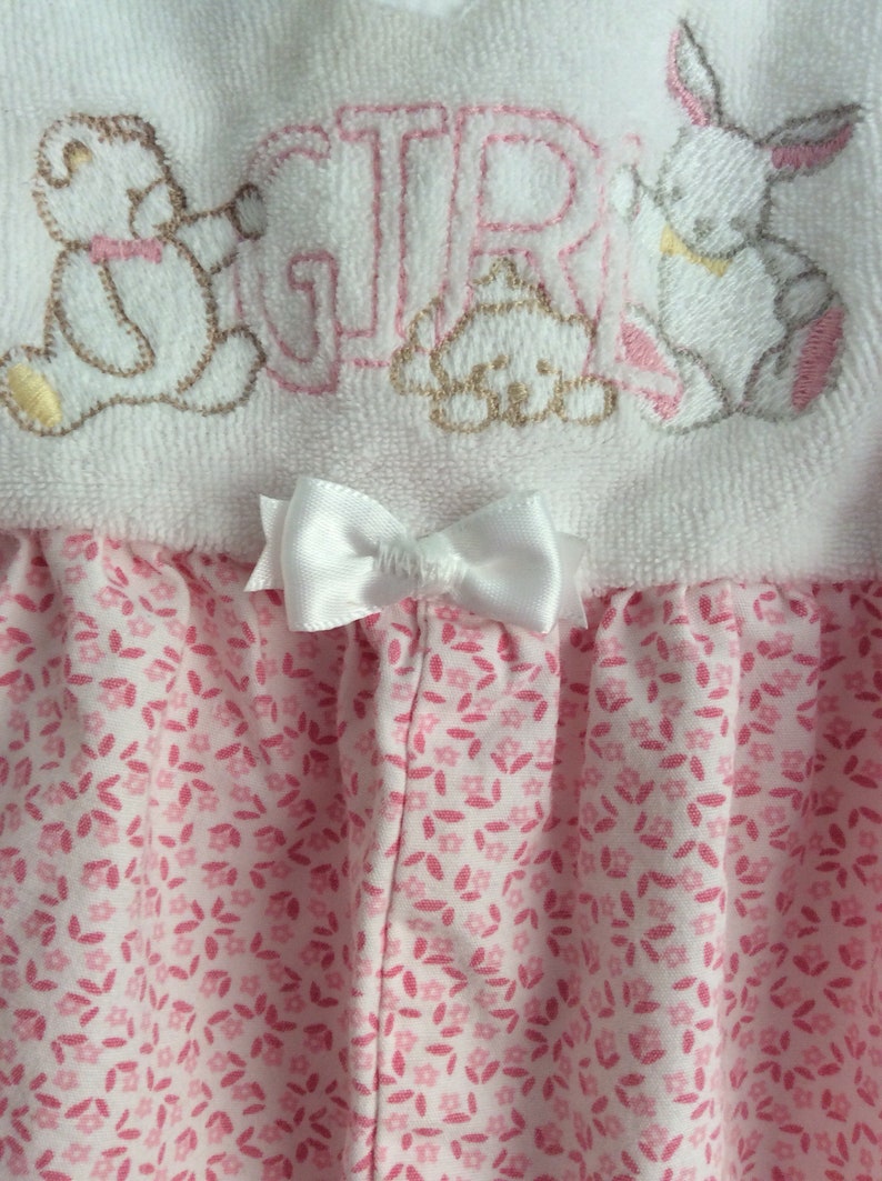 Vintage Carters GIRL Romper White Pink Sz 3-6M