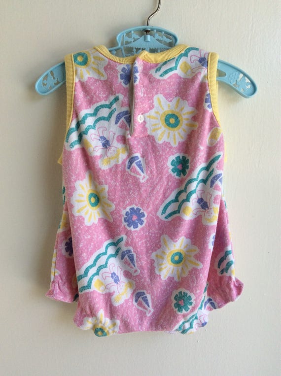 VTG Doe Spun Baby Girl Romper Sun Suit Summer Sz … - image 4