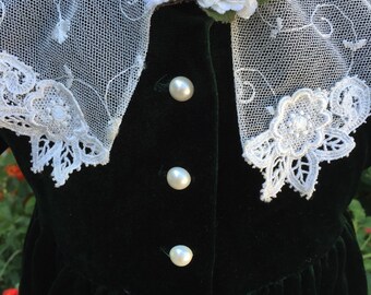 Bonnie Jean Green Velvet Dress Sz 4 Holiday Christmas Victorian - Etsy